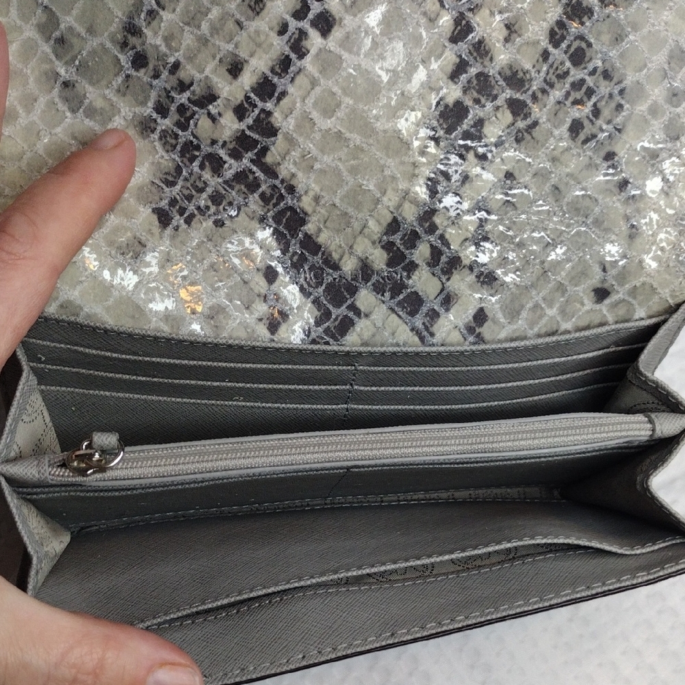 Michael Kors Fulton Flap Python Embossed Continen… - image 4